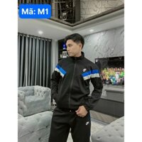 Bộ quần áo thể thao nam  2 lớp , quần áo thu đông nam chất gió siêu ấm.