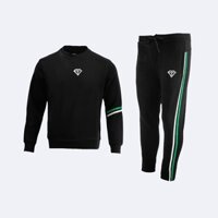 Bộ quần áo thể thao nam chất liệu umi dày dặn, bộ nỉ nam quần ống suông giữ ấm mùa đông.