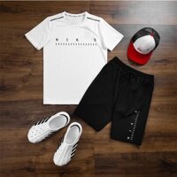 Bộ Quần Áo Thể Thao Nam Cổ Tròn, Bộ Hè Nam Chất Liệu Cotton Thấm Hút Mồ Hôi B72