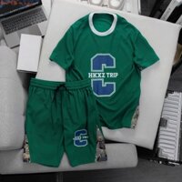 bộ quần áo thể thao nam nữ, bộ quần áo CHỮ C nam nữ mùa hè mặc thoáng mát