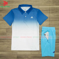 BỘ QUẦN ÁO THỂ THAO POLO ADIDAS MÀU TRẮNG XANH DƯƠNG – DỆT VIỆT NAM