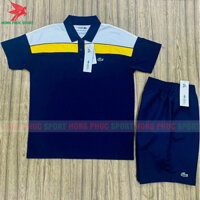 BỘ QUẦN ÁO THỂ THAO POLO LACOSTE MẪU 3 XANH ĐEN – DỆT VIỆT NAM