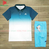 BỘ QUẦN ÁO THỂ THAO POLO ADIDAS MÀU TRẮNG XANH BÍCH – DỆT VIỆT NAM