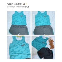 Bộ quần áo thông hơi Puma ba lỗ cho bé trai siêu đẹp, siêu mát giá rẻ