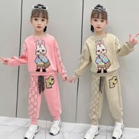 Bộ quần áo thu đông bé gái 18-52kg từ 6-16 tuổi Thỏ EC. Đồ bộ bé gái, set đồ bé gái, bộ nỉ cho bé