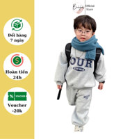 Bộ Quần Áo Thu Đông Bé Trai Cao Cấp BABYKIDS BB20 (8-20kg) Đồ Bộ Nỉ Bông Cho Bé Mặc Nhà Đi Chơi