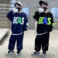 Bộ quần áo thu đông bé trai 18-52kg từ 6-14 tuổi mẫu BCAS. Đồ bộ bé trai, set đồ bé trai