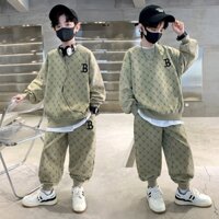 Bộ quần áo thu đông bé trai "MOHINO" 18-52kg. Bộ quần áo dài tay cho bé 4-15 tuổi. Vải da cá dày dặn. D6325