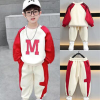 Bộ quần áo thu đông bé trai 18-52kg từ 4-14 tuổi mẫu Cá Mập. Đồ bộ bé trai, set quần áo bé trai STB25