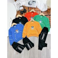 Bộ quần áo thu đông chất liệu da cá (16-20kg)màu vàng