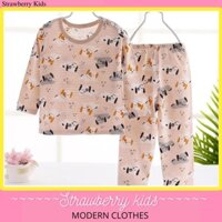 Bộ Quần Áo Thu Đông Cho Bé Gái Dài Tay ⚡️FREE SHIP⚡️ Đồ Bộ Bé Gái Từ 10-23kg, Cotton Tre Quảng Châu Loại 1