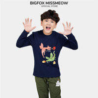 Bộ quần áo thu đông cho bé trai Bigfox Miss Meow dài tay vải cotton size đại trẻ em 3-11 tuổi 30kg