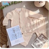 Bộ quần áo thu đông cho bé Melange Cotton cao cấp chính hãng Haki-BC004