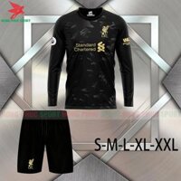 BỘ QUẦN ÁO THỦ MÔN LIVERPOOL 2022 TAY DÀI ĐEN – THUN LẠNH CAO CẤP