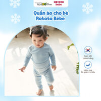 Bộ quần áo thun cạp cao chống hở bụng Rototo bebe