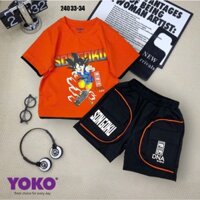 Bộ Quần Áo Thun Cotton Songoku Tay Ngắn Bé Trai (2-10 tuổi) Yoko Y240020NT