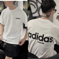Bộ quần áo thun nam nữ Adidas form rộng tay cộc lên dáng cực chất phong cách thể thao basic