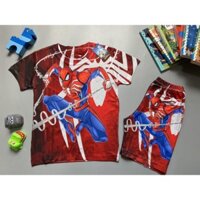 Bộ quần áo trẻ em in 3D thun lạnh thái cao cấp siêu nhân