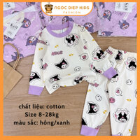 Bộ quần áo trẻ em thu đông dài tay bé gái họa tiết kuromi Ngọc Diệp Kids - Hỗ trợ đổi size