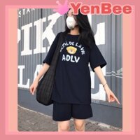 Bộ quần áo UNISEX Gấu nam nữ cực chất cục đẹp, Set quần áo sơ mi form rộng thoái mái chất cotton thoáng mát