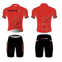 Bộ quần áo xe đạp thể thao Castelli Đỏ ⚡