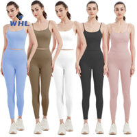 Bộ quần áo Yoga, áo hai dây thể thao nhanh khô có đệm ngực, áo hai dây thể thao, quần ống bó, Bộ hai chiếc