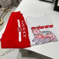 Bộ quần Short ngắn tay hai mảnh Cotton thể thao nam nữ Gucci6515