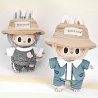 Bộ Quần Yếm Phù Hợp Với Quần Áo Vải Bố15cm Dòng Hộp Mù labubu Thay Quần Áo Trẻ Em Vinyl。
