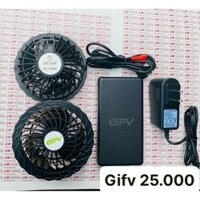 Bộ quạt điều hòa GIFV (gồm pin 25000mha + quạt + dây nối + sạc)