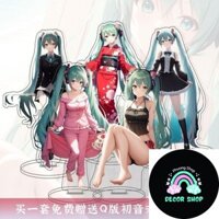 Bộ Quạt Đứng Hai Mặt Bằng Acrylic Hình Hatsune Miku Kagamine Rin Len Megurine Luka Hatsune Dùng Trang Trí Bàn Làm Việc