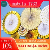 Bộ quạt giấy các màu trang trí sinh nhật, trang trí các sự kiện