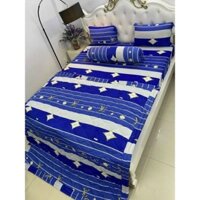 Bộ Ra Thun mát Hàn quốc 4 Món size 1m8x2m (nệm cao  3cm - 12cm)