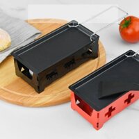 Bộ Raclette Phô Mai Tay Cầm Bằng Gỗ 18,5x6x9cm ABS Đèn Nến Đen