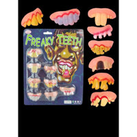 Bộ răng giả hóa trang hài hước Freaky Teeth set 8 cái, mô hình răng nha khoa nhựa dẻo