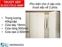 Bộ ray trượt cửa lùa xếp tủ áo Hafele 409.61.000 cho 2 cặp cửa nặng 40kg mỗi 2 cánh