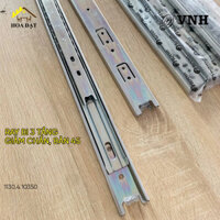 Bộ Ray trượt, ray bi 3 tầng giảm chấn IVAN, bản 45, nhiều kích thước, giá sỉ, inox cao cấp