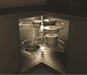 Bộ rổ góc xoay Hafele Cucina Mezzo 548.37.210