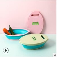 Bộ rổ nạo dao thớt đa năng gấp gọn 9 món