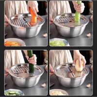 BỘ RỔ NẠO INOX 304 CAO CẤP ĐA NĂNG 3 CHI TIẾT