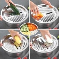 Bộ Rổ Nạo Inox 304 Đa Năng Tiện Lợi 3 Chi Tiết