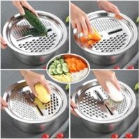 Bộ Rổ Nạo Inox 304 Đa Năng Tiện Lợi 3 Chi Tiết