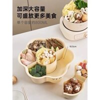 Bộ rổ nhựa đựng rau đồ ăn lẩu nhiều ngăn /Rổ nhựa đựng rau, củ, có từng khay tách rời và thoát nước tiện ích