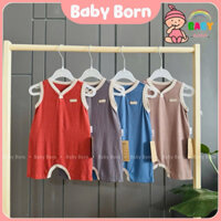 Bộ Romper Đùi Sát Nách, Bodysuit Cookie cho bé chất cotton tăm siêu mềm mát, thun giãn cho bé CK25011 Baby Born shop