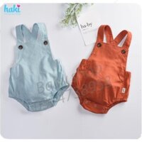 Bộ romper linen lưng chun xinh yêu - HAKI BL001, bộ body bé trai bé gái, set liền cho bé từ 6-13kg