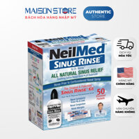 BỘ RỬA MŨI NGƯỜI LỚN NEILMED BAO GỒM BÌNH RỬA KÈM 50 GÓI MUỐI - Hàng Nhập USA Chính Hãng
