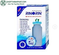 Bộ rửa mũi xoang Rinorin hỗ trợ chăm sóc mũi xoang (1 bình + 30 gói)