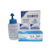 Bộ rửa mũi xoang RINORIN Dopacool giúp vệ sinh mũi và giữ ẩm niêm mạc mũi xoang (1 bình + 30 gói)
