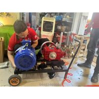 Bộ rửa xe dây đai 7HP CH 120T- motor 7.5kw 1500v/p 3 pha - chân kê bánh xe