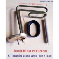 Bộ ruột đốt Bình nóng lạnh PICENZA 30L bát 6,5cm x 19cm+17cm + Zoăng + Thanh magie 3mm(197+344+204)