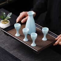 Bộ rượu gốm mới, cốc rượu trắng nhỏ, bình decanter, cốc rượu phong cách Trung Quốc, cốc rượu gia đình phong cách retro